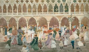 Zonlicht op de Piazzetta door Maurice Brazil Prendergast